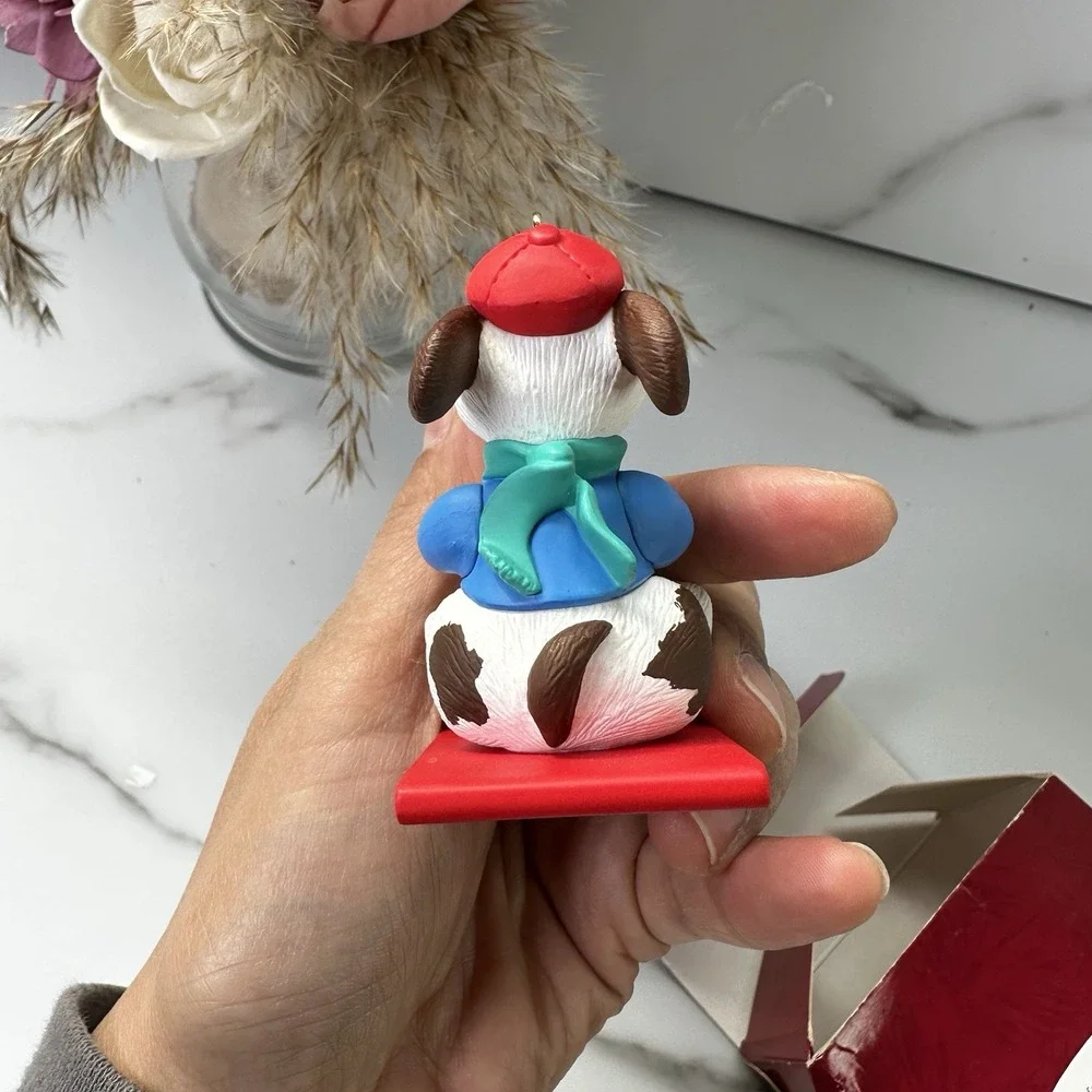 VTG HALLMARK KEEPSAKE CHRISTMAS ORNAMENT IN BOX 1996 GRANDPA‎ DOG & BABY PUPPY